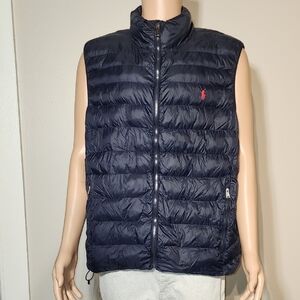 Polo by Ralph Lauren Blue Puffer Vest Quilted Design
